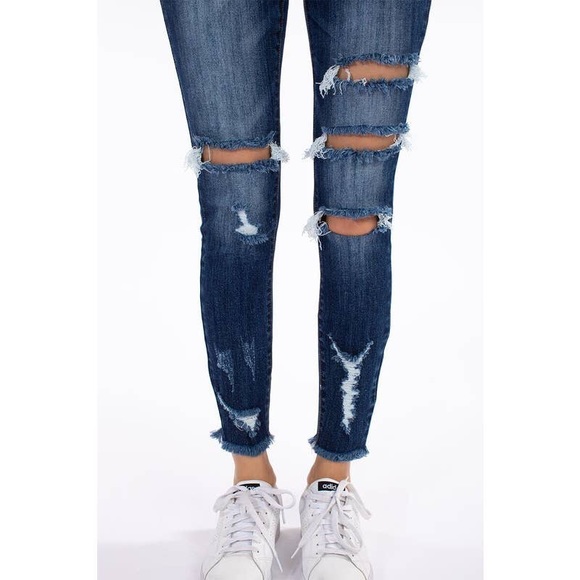 PRICE DROP Kora Mid-Rise Distressed Ripped Skinny Jeans - Picture 3 of 8